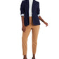 Riley & Rae Harlow Striped-Lining Blazer Preppy Navy Size XL