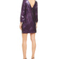 Trina Turk Womens 3/4 Sleeve Short Sheath Cocktail Dress Purple Size 2