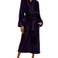 Charter Club Women's Plush Zigzag Long Cozy Plush Wrap Robe Purple Size X-Large