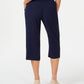 JM Collection Women's Textured Studded Capris Blue Size X-Large