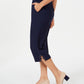 JM Collection Women's Textured Studded Capris Blue Size X-Large