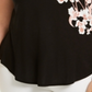 Alfani Women's Printed T Shirt  Black Size 0X