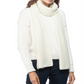 Style & Co Women's Ribbed Metallic Scarf White Size Regular