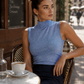 Sleeveless Turtleneck Shirt