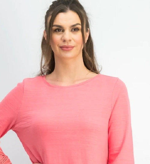 Charter Club Women's Cotton Lace-Trim Top Dark Pink Size Petite Medium