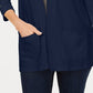 Karen Scott Women's Cotton Cozy Cardigan Navy Size X-Small