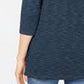 Karen Scott Women's Boat-Neck Space-Dyed Top Navy Size Medium