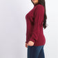 Karen Scott Women's Cotton Mock-Neck Sweater Bright Red Size Large