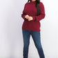 Karen Scott Women's Cotton Mock-Neck Sweater Bright Red Size Large