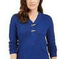 Karen Scott Women's Cotton Marled Henley Sweater Blue Size X-Small