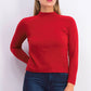 Karen Scott Women's Mock-Neck Sweater Mediun Red Size Petite Small