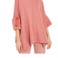 Alfani Women's Faux Fur Cuff Poncho Pink Size X-Large