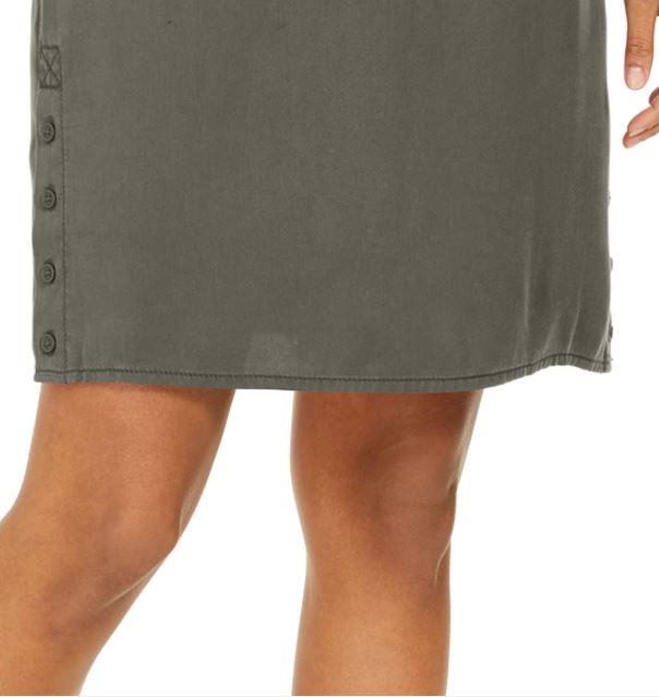 Style & Co Women's Drawstring Tencel Skort Green Size Medium