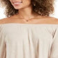 Style & Co Women's Off-The-Shoulder Bell-Sleeve Top Brown Size Medium