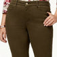 Style & Co Women's Tummy-Control Straight-Leg Fashion Jeans Green Size 6