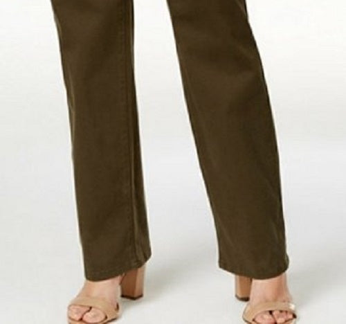 Style & Co Women's Tummy-Control Straight-Leg Fashion Jeans  Green Size 6