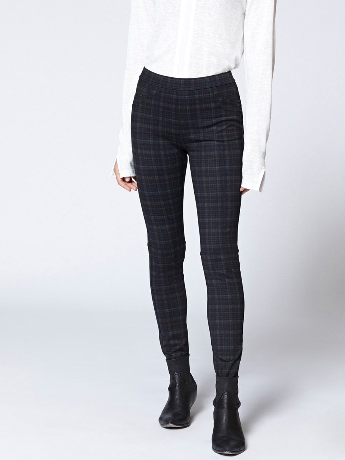 Sanctuary Women's Grease Plaid Leggings Black Size Extra Small