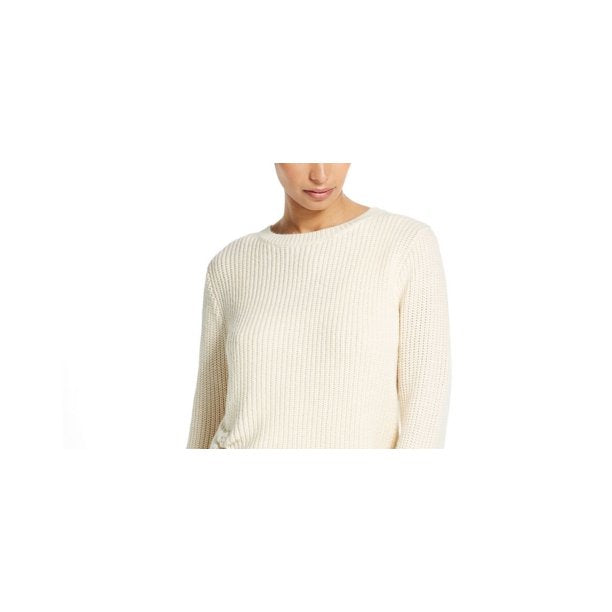 Weatherproof Vintage Women's Balloon Sleeve Ruched Sweater White Size Medium