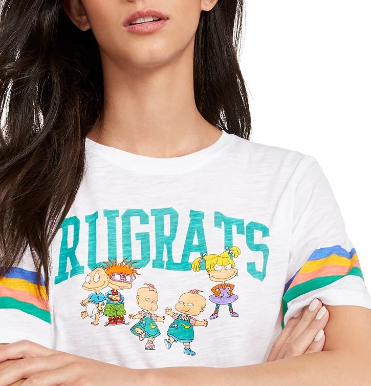 Freeze 24-7 Juniors' Rugrats Graphic T-Shirt White Size X-Large