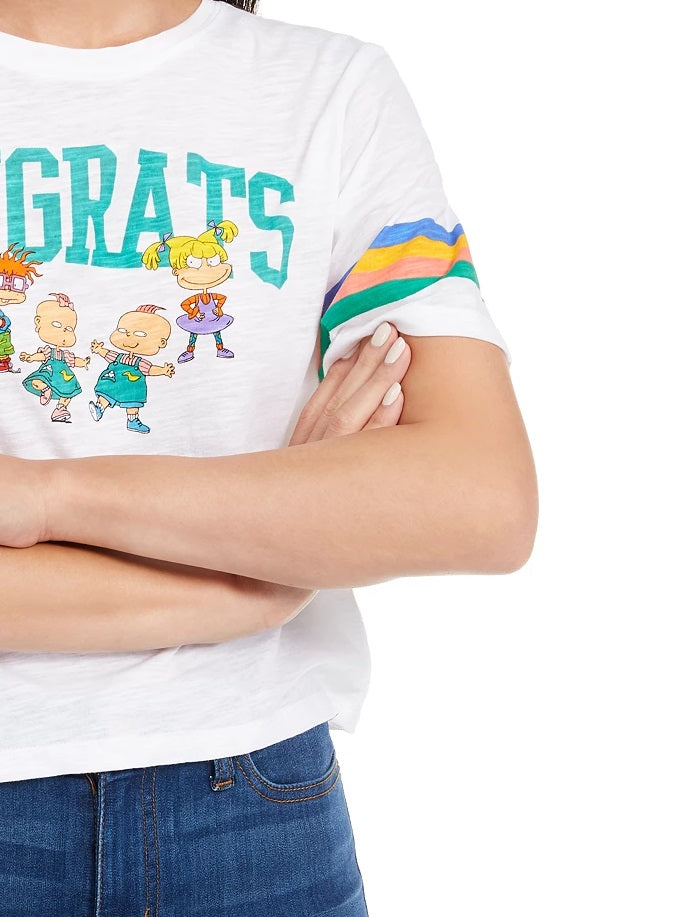 Freeze 24-7 Juniors' Rugrats Graphic T-Shirt White Size X-Large
