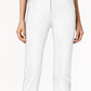 Alfani Women's Ivory Zippered Straight Leg Pants White Size 6