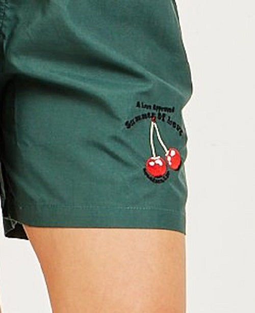 American Rag Women's Budd Messenger Shorts Green Size X-Large