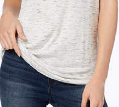 Maison Jules Women's Scoop-Neck T-Shirt White Size X-Large