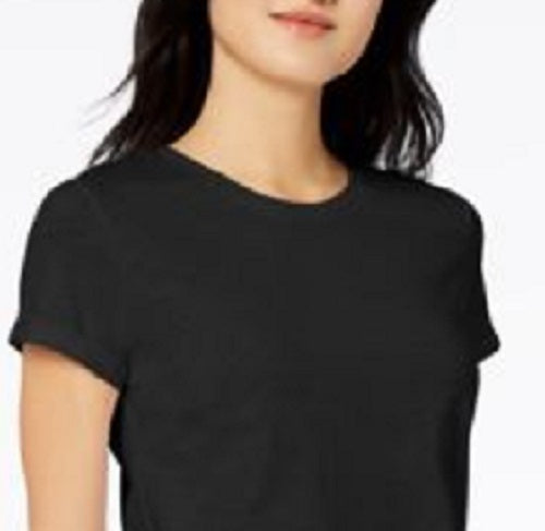 Maison Jules Women's High-Low T-Shirt Black Size Large