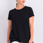 Maison Jules Women's High-Low T-Shirt Black Size XX Large