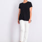 Maison Jules Women's High-Low T-Shirt Black Size XX Large