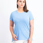 Maison Jules Women's High-Low T-Shirt Blue Size XX-Large