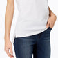 Maison Jules Women's High-Low T-Shirt White Size Large