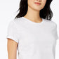 Maison Jules Women's High-Low T-Shirt White Size XX-Large