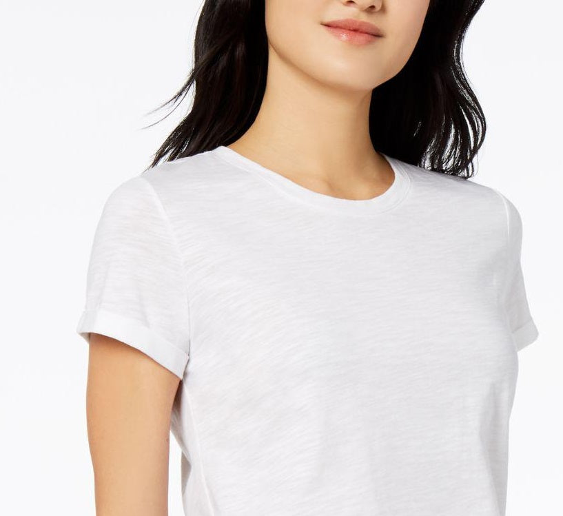 Maison Jules Women's High-Low T-Shirt White Size XX-Large
