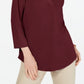 Charter Club Women's 3/4-Sleeve Top Wine Size Extra Small