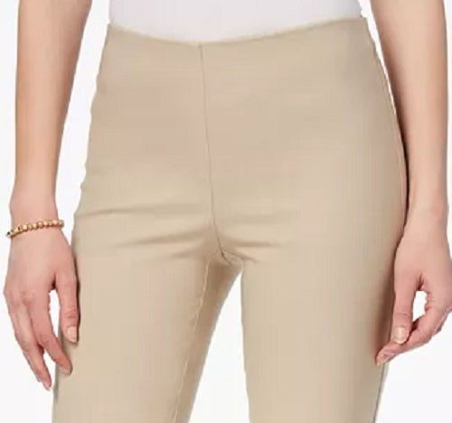 Charter Club Women's Chelsea Tummy Control Skinny-Leg Ankle Pants Beige Size 14