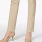 Charter Club Women's Chelsea Tummy Control Skinny-Leg Ankle Pants Beige Size 14