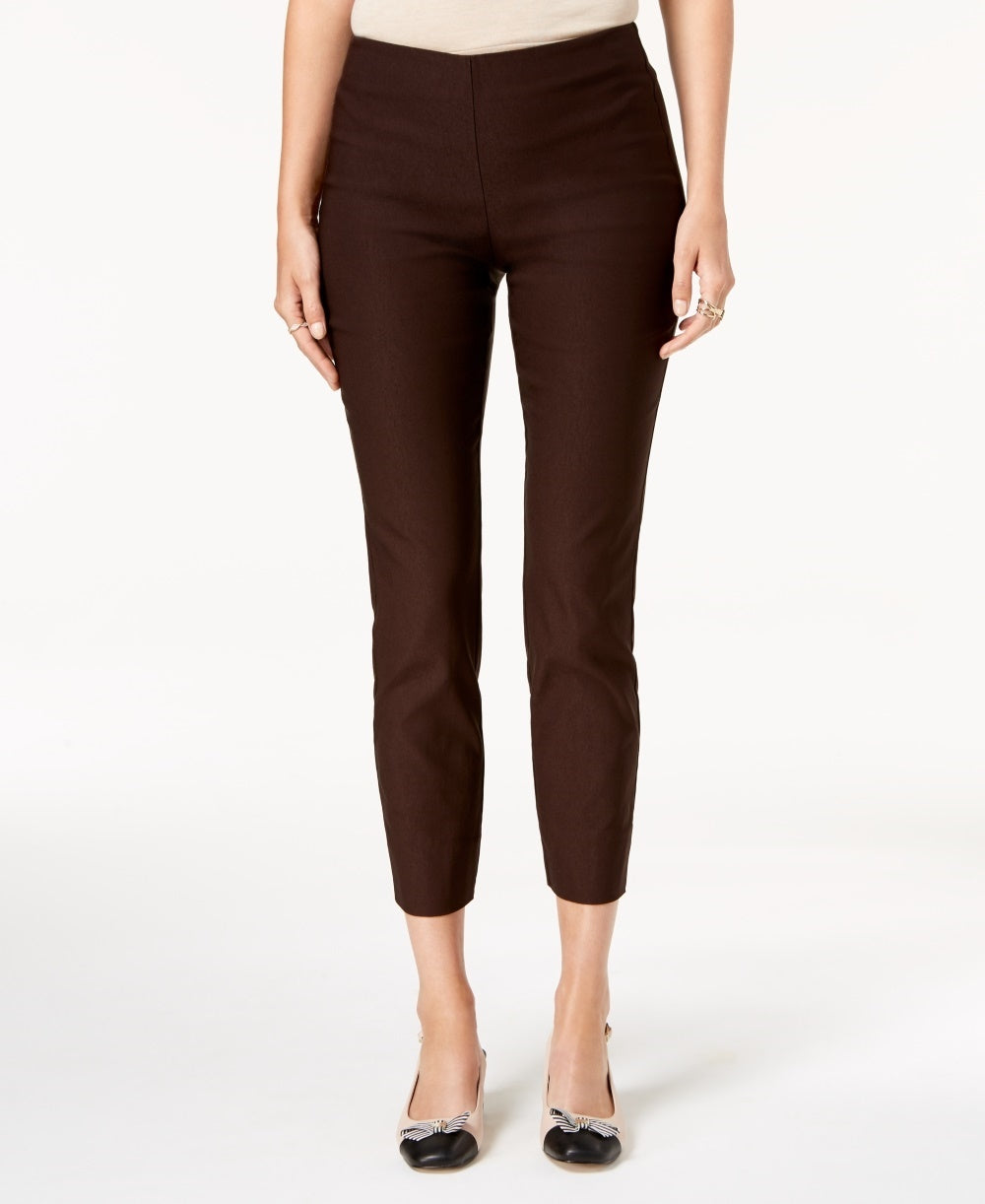 Charter Club Women's Chelsea Petite Tummy-Control Ankle Pants Honey Size 10 P