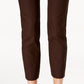Charter Club Women's Chelsea Petite Tummy-Control Ankle Pants Honey Size 10 P