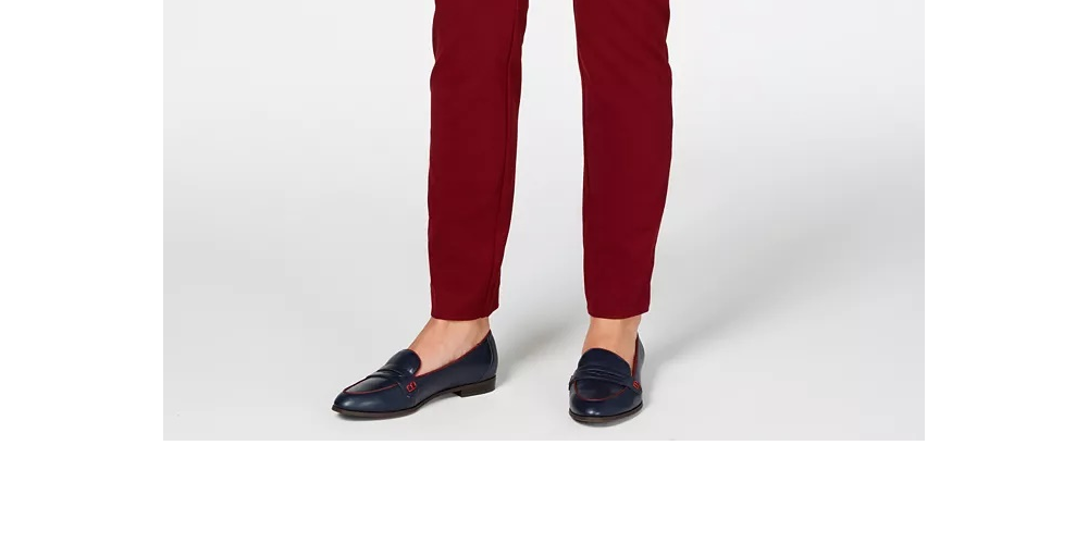 Charter Club Women's Petite Pull-On Ponte-Knit Pants Red Size 14 P