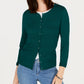 Charter Club Women's Textured Cardigan Green Size X-Small