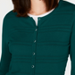 Charter Club Women's Textured Cardigan Green Size XX-Large