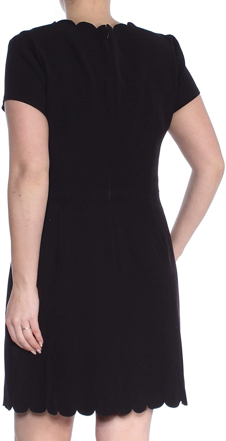 Maison Jules Women's Scalloped Sheath Dress Black Size 10