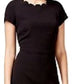 Maison Jules Women's Scalloped Sheath Dress Black Size 10