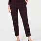 Charter Club Women's Plaid Slim Leg Ankle Pants Blue Size 6