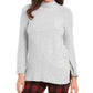 Charter Club Women's Mixed-Stitch Mock-Neck Sweater Gray Size X-Large
