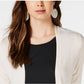 Maison Jules Women's Long Open Front Jersey Cardigan Sweater Beige Size XX-Large