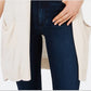 Maison Jules Women's Long Open Front Jersey Cardigan Sweater Beige Size XX-Large