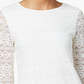 Charter Club Women's 3/4 Sleeve Lace Top White Size Small