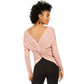 Bar III Women's Wear 2 Ways Twist Sweater Pink Size Medium